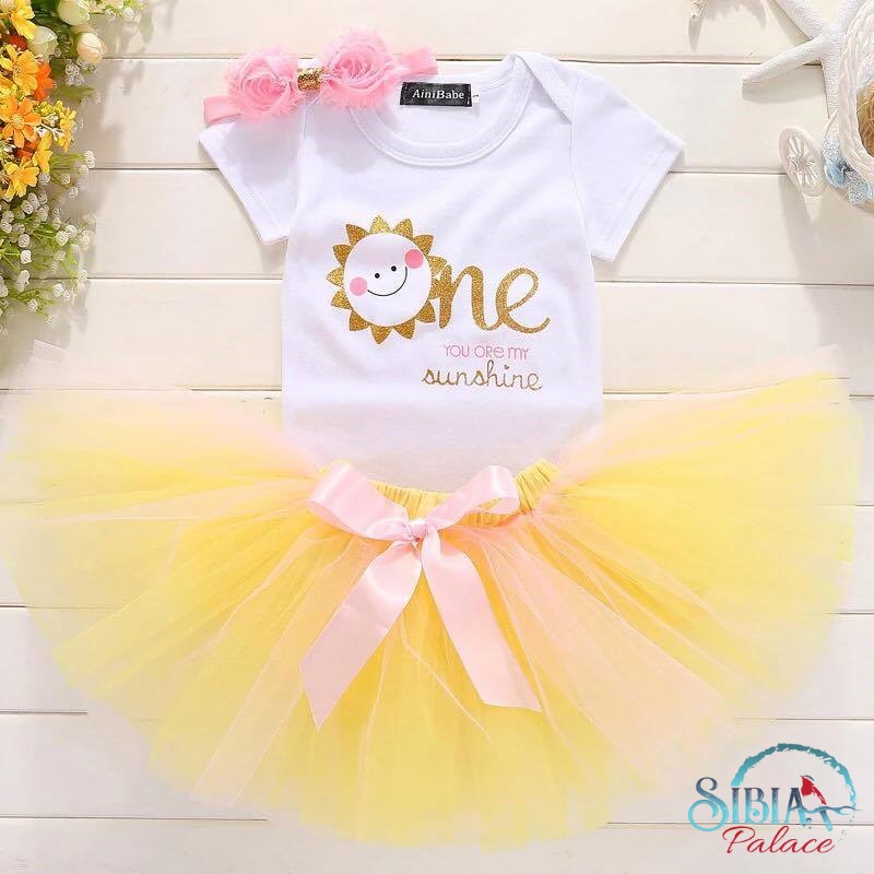 You Are My Sunshine Birthday Outfit,first Birthday Outfit Girl,sparkly pink tutu girl,cake smash outfit girl