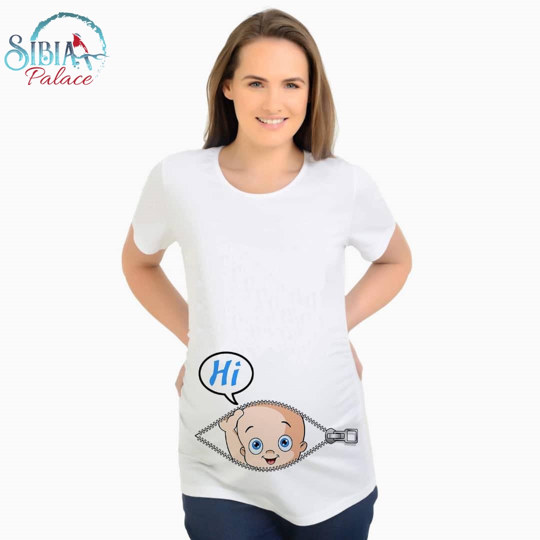 Sibia Palace Funny Pregnancy T Shirt Baby Playing Peekaboo