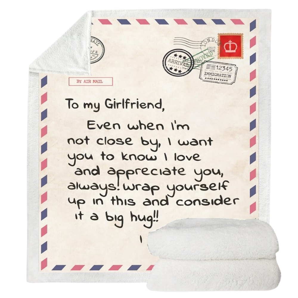 To My Girlfriend I Love You Soft Blanket Throw Rug Wrap Gift Sibia