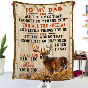 To My Dad I Love You Blanket From Son Wrap Soft Throw Love You Dad Fathers Day Gift From Son Birthday Gift Sentimental Thank You Gift